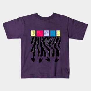 Neon Zebra Kids T-Shirt